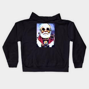 Brightly Colored Steampunk Santa Kids Hoodie